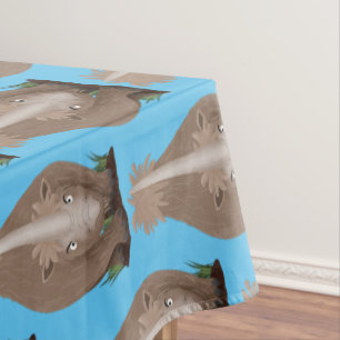 Toalha De Mesa Um desenho animado de Rinoceronte elasmotherium