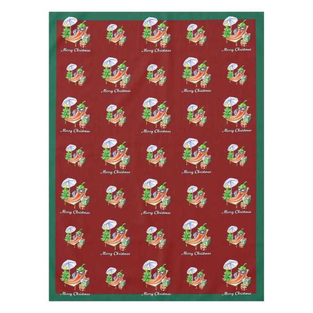 Toalha De Mesa Um Feliz Natal em Sunshade e Tree (Frente)