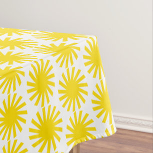 Toalha De Mesa Um lindo padrão amarelo do sol moderno alegre e a
