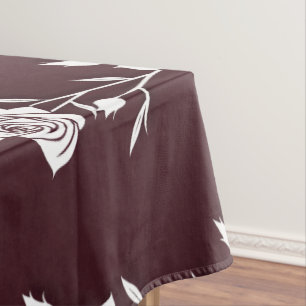 Toalha De Mesa Uma disposição de rosas minimalistas de linha únic