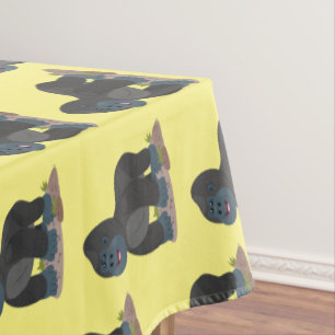 Toalha De Mesa Uma ilustração de desenho animado de gorila, um gr