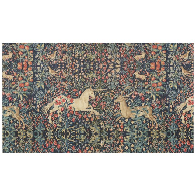 TOALHA DE MESA UNICORN E CERVEJA, FLORES, ANIMAIS FLORESTAIS (Frente (Horizontal))