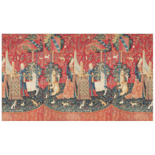 Toalha De Mesa UNICORN E SENHORA JOGANDO ÓRGÃO,ANIMAIS Vermelho