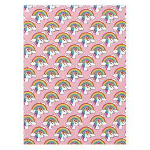 Toalha De Mesa Unicórnio e Arco-íris com Nuvens Kawaii