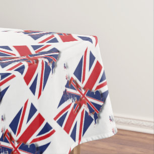 Toalha De Mesa UNIR JACK FLAG MAP Na moda Patriotic