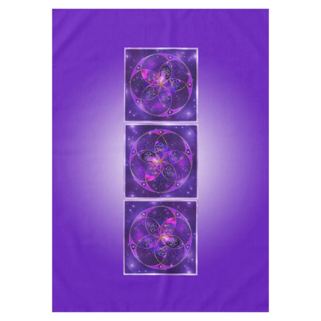 Toalha De Mesa Universo violeta Venusblume + suas ideias (Frente)