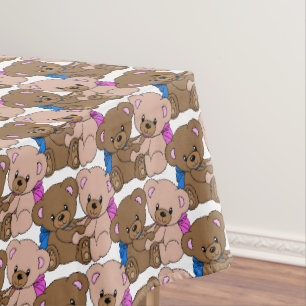 Toalha De Mesa Ursinho De Bebê Bonito Ursos De Sexo Retângulo R
