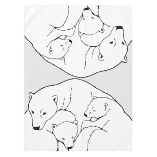 Toalha De Mesa Urso Polar Tablecloth w. Cubs Art Tablecloth