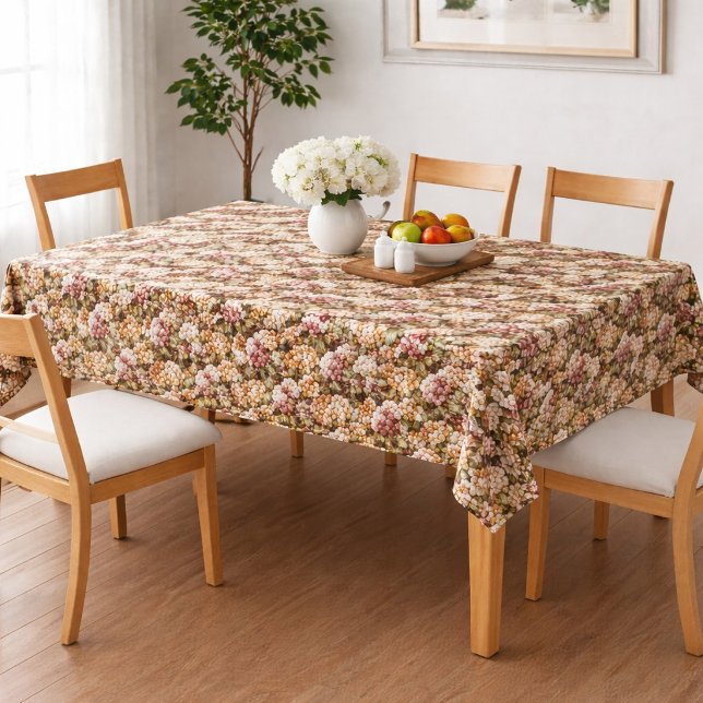 Toalha De Mesa Uvas Brancas e Rosas Falso Crochê (Criador carregado)