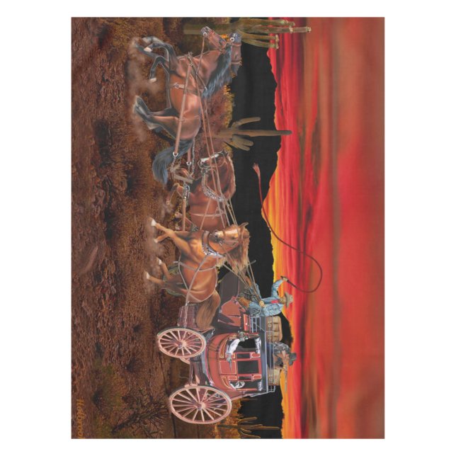 TOALHA DE MESA VAQUEIROS DO STAGECOACH (Frente)