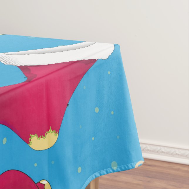 Toalha De Mesa Veado de Natal, urso e vela (Posição Original)