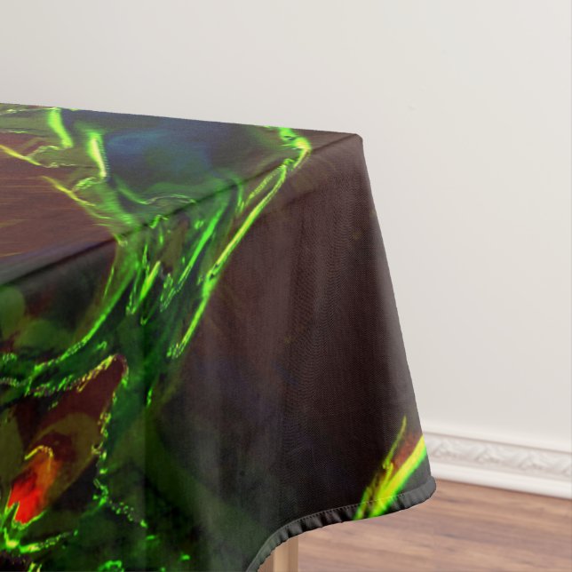 Toalha De Mesa Verde esvaziado de fogo (Posição Original)