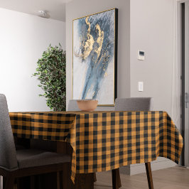 Toalha De Mesa Verificação de Buffalo Laranja de outono Simples