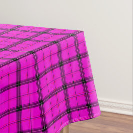 Toalha De Mesa Verificação estética e linhas pretas | Xadrez Rosa
