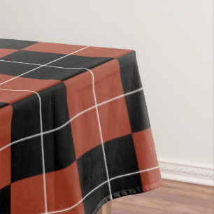 TOALHA DE MESA VERIFICAÇÃO VERMELHA E PRETA