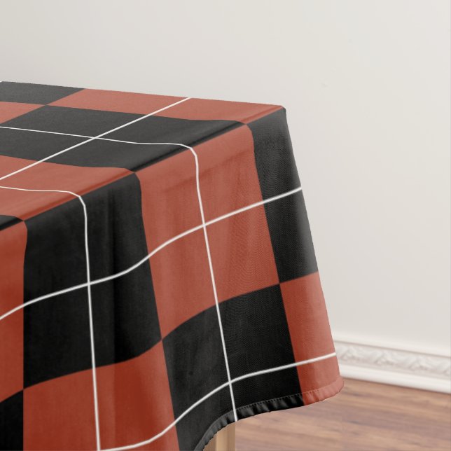 TOALHA DE MESA VERIFICAÇÃO VERMELHA E PRETA (Posição Original)