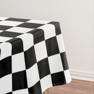 Toalha De Mesa Verificador Preto e Branco