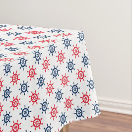 Toalha De Mesa Vermelho Branco Azul Náutico Diversão Celebração P