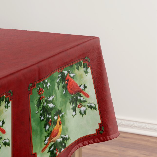 Toalha De Mesa Vermelho Cardinal masculino e feminino (Posição Original)