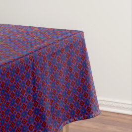 Toalha De Mesa Vermelho Com Estrelas Azuis