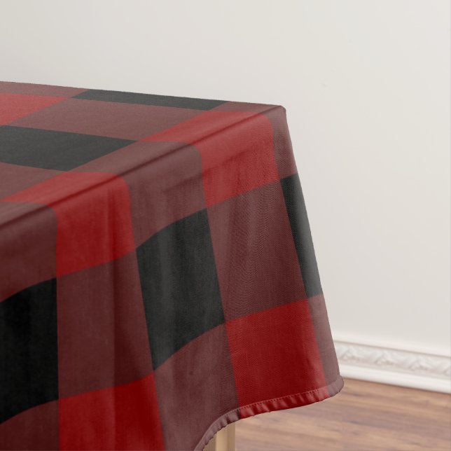 Toalha De Mesa Vermelho e preto atemporal (Posição Original)