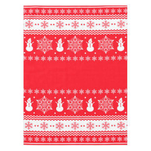 Toalha De Mesa Vermelho e White Christmas