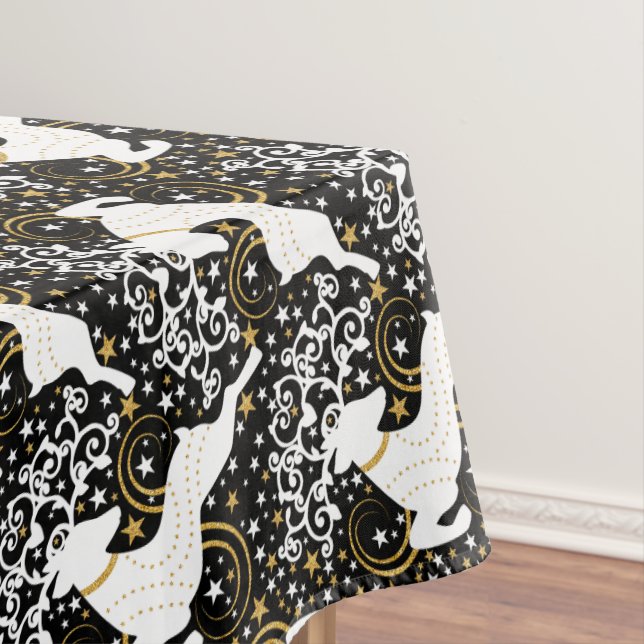 Toalha De Mesa Vestido Floral Ouro (Posição Original)