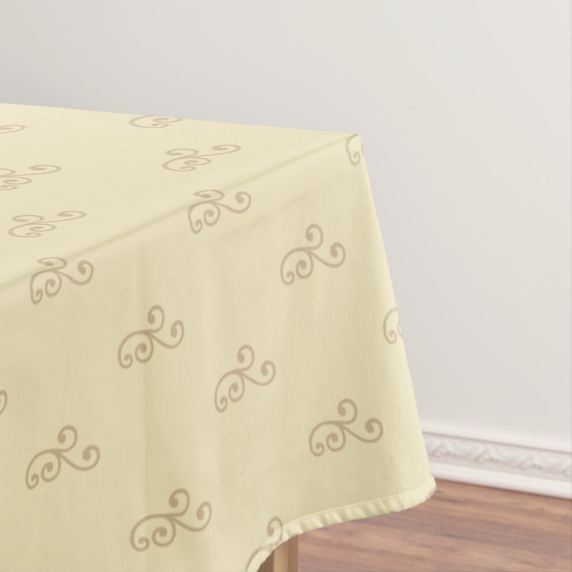 Toalha De Mesa Vetor floral em bege creme claro (Posição Original)