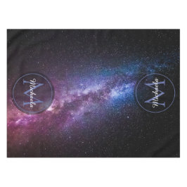 Toalha De Mesa Via Látea, cores brilhantes, monograma personalizá