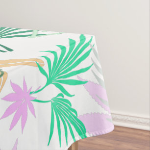 Toalha De Mesa Víblias Tropicais Deixam Plantas Tema Pastel