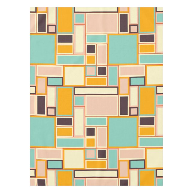 Toalha De Mesa Vibrant abstract pattern with rectangles (Frente)