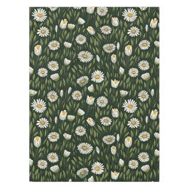 Toalha De Mesa Vibrant Daisy Pattern with Lush Green Accents