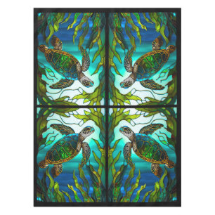 Toalha De Mesa Vidro achatado de tartaruga marinha tropical