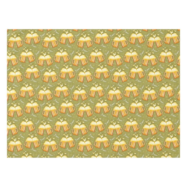 Toalha De Mesa Vidros do teste padrão da cerveja (Frente (Horizontal))