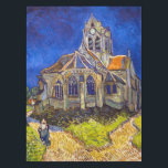 Toalha De Mesa Vincent van Gogh - A Igreja em Auvers<br><div class="desc">Igreja de Auvers / l'Eglise à Auvers-sur-oise de Vincent Van Gogh em 1890</div>