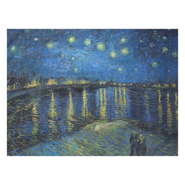 Toalha De Mesa Vincent van Gogh - Noite Estrelada sobre o Ródano (Frente (Horizontal))
