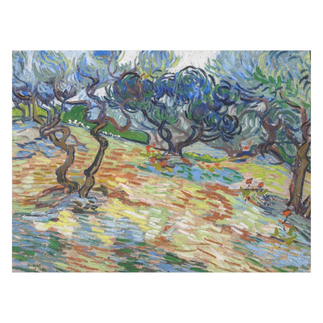 Toalha De Mesa Vincent van Gogh - Oliveiras: Céu azul brilhante (Frente (Horizontal))