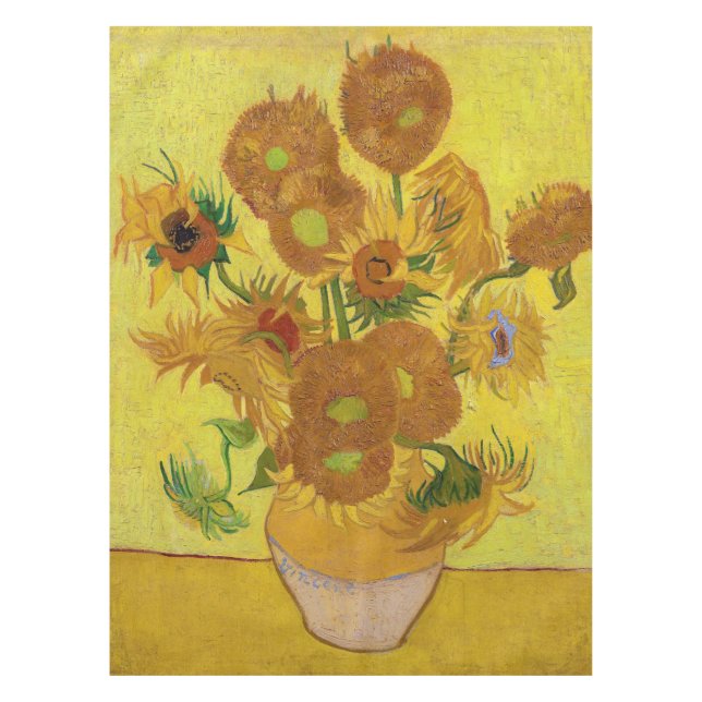 Toalha De Mesa Vincent van Gogh - Vase com Quinze Girassóis (Frente)