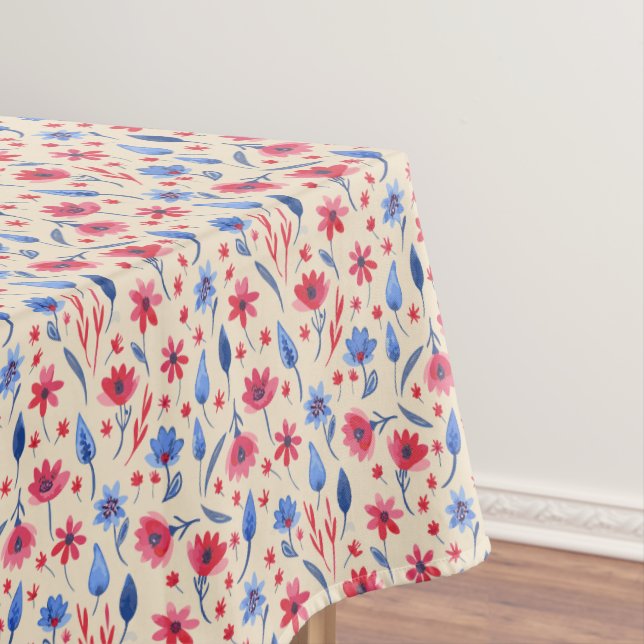 Toalha De Mesa Vintage Americana Floral (Posição Original)