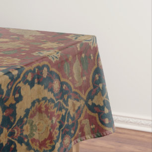 Toalha De Mesa Vintage Antique Oriental - Padrão Vermelho Persa O