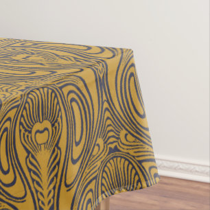 Toalha De Mesa Vintage Art Nouveau Peacock Feather Pattern