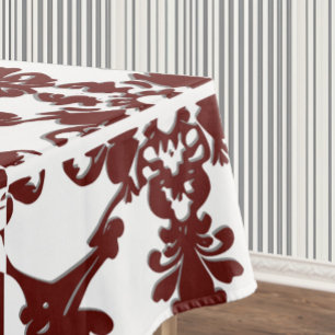 Toalha De Mesa Vintage Damask Monograma