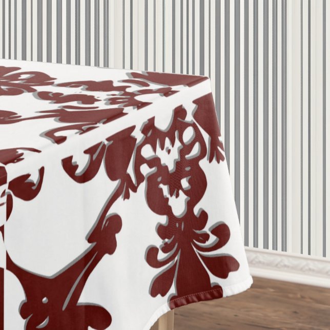 Toalha De Mesa Vintage Damask Monograma (Criador carregado)