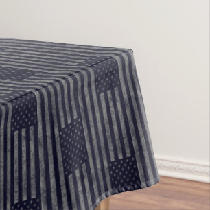 Toalha De Mesa Vintage Dark Blue Grunge EUA Flag Patterno