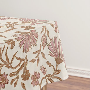 Toalha De Mesa Vintage delicadeza das flores da múmia e folhagem