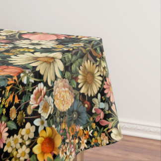 Toalha De Mesa Vintage Flower Blooms Seamless Pattern