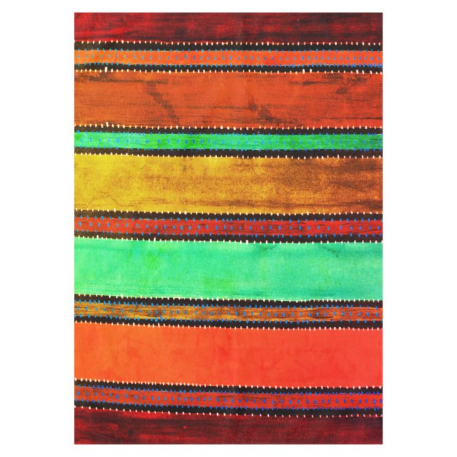 Toalha De Mesa Vintage Guatemala Rainbow Tablecloth (Frente)