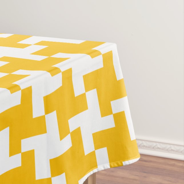 Toalha De Mesa Vintage Houndstooth Pattern (Posição Original)