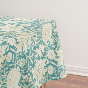 Toalha De Mesa Vintage John Henry Dearle Aqua Floral Patterno