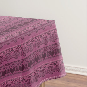 Toalha De Mesa Vintage lace castanho-rosa para decoração
